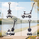 Macchina Cavalcabile 84x40x94,5 cm Licenza Land Rover con Maniglia e Barriera in PP e Acciaio Bianco      