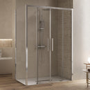 Box Doccia Angolare 70x160 cm 2 Ante Scorrevoli in Cristallo Trasparente Bonussi Eliane Varie Misure