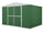 Gartenbox Haus aus Stahlblech Werkzeughalter 360x175x215 cm Enaudi Grün