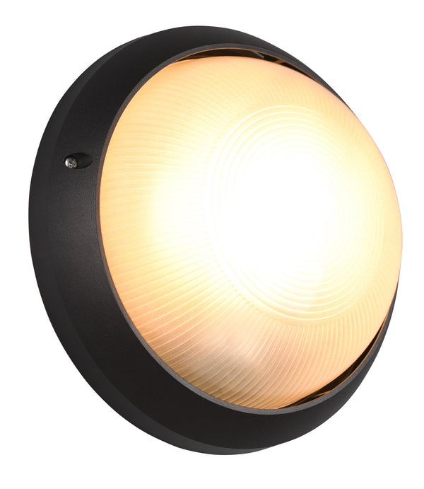 sconto Plafoniera da Esterno Attacco E27 in Alluminio Nero Opaco