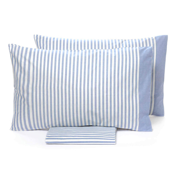 Bettbezug für Doppelbett mit Tasche und garngefärbten Kissenbezügen Garrini Jennifer Polonia online