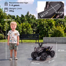 Quad Elettrico per Bambini 18-48 Mesi 6 V 2 km/h 67x38,5x43 cm con Marce Avanti Portata 25 kg in PP e Acciaio Nero      