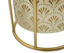 Set 2 Portavasi Ø21x40-19x22 cm in Metallo Oro