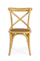 Sedia Cross Ocra in Legno