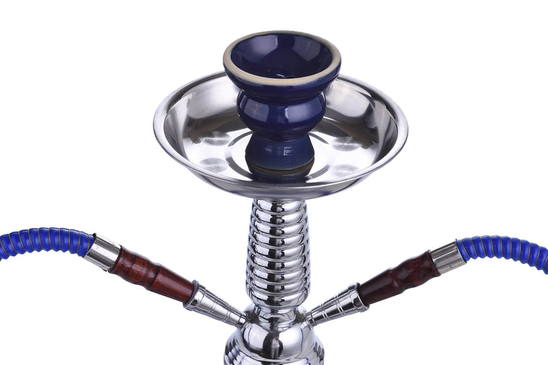 Narghilè 2 Tubi H38 cm con Pinza Carbone