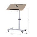 Tavolino da Lavoro Inclinabile in Legno e Metallo 60x40x64-90 cm 