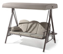 Dondolo da Giardino 3 Posti 200x126x180 cm in Acciaio Malta