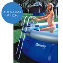 Scaletta Scala Doppia per Piscina Fuoriterra Altezza Max 91 Cm Bestway 58045