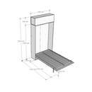 Letto 1 Piazza e Mezzo a Scomparsa Salvaspazio Kentaro H250 cm Marrone