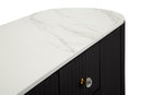 Mobile Montpellier Nero 120x40x85 cm in Ferro Legno 