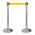 2 Gardinenstangen 3 Meter aus gebürstetem Edelstahl Ø36x101 cm Gelbes Band