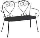 Panchina 2 Posti da Giardino 106x52x43/88 cm in Metallo Old Antracite