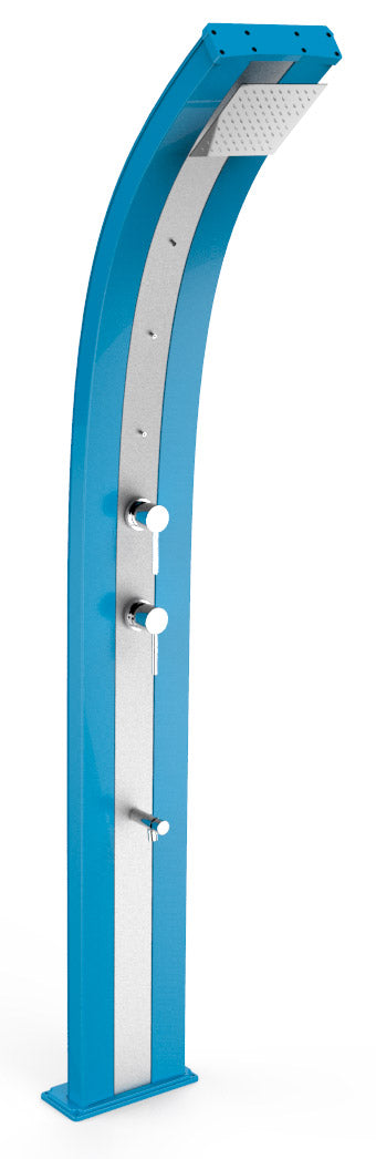 prezzo Doccia da Giardino Miscelatore Nebulizzatore e Lavapiedi Arkema Dada Fascia Inox Blu