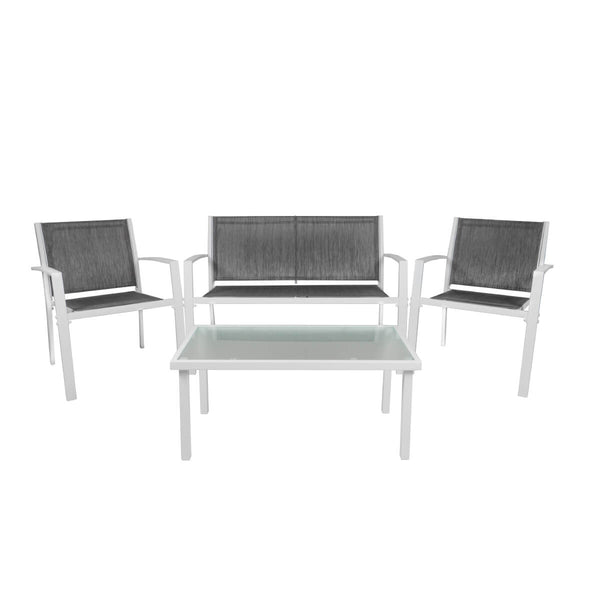 prezzo Vandi Gartengarnitur aus Metall, Sofa, Sessel und Couchtisch