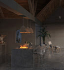 Camino a Vapore Elettrico da Incasso 70x48,5x33 cm Invapo Insert con Ricarica Automatica e LED RGB Nero       