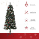 Albero di Natale Artificiale Innevato 150 cm 360 Rami con Bacche Verde