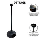 Camino a Bioetanolo a Soffitto Skyfall Serbatoio 850 ml in Acciaio Verniciato Nero