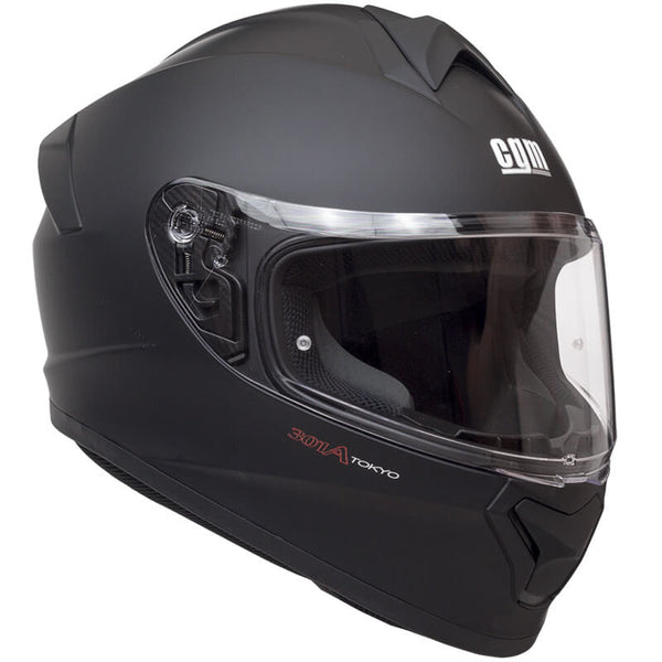 acquista Integralhelm für Scooter CGM Tokyo Long Visor 301A Mattschwarz Verschiedene Größen