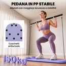 Tavola Pilates 4 in 1 Pieghevole 97x30x3 cm Set Reformer per Allenamento in PP Blu Chiaro      