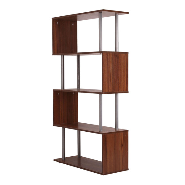 prezzo Wand-Bücherregal aus Walnussholz 80x30x145 cm