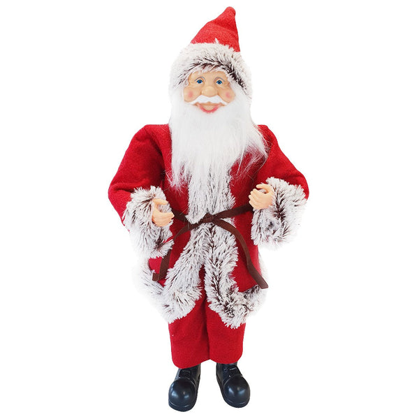 Weihnachtsmann-Puppe H50 cm mit roten und grauen Mini-Glühwürmchen acquista