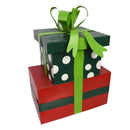 Pacco Regalo Decorativo in Metallo rosso cm 25x35xh45