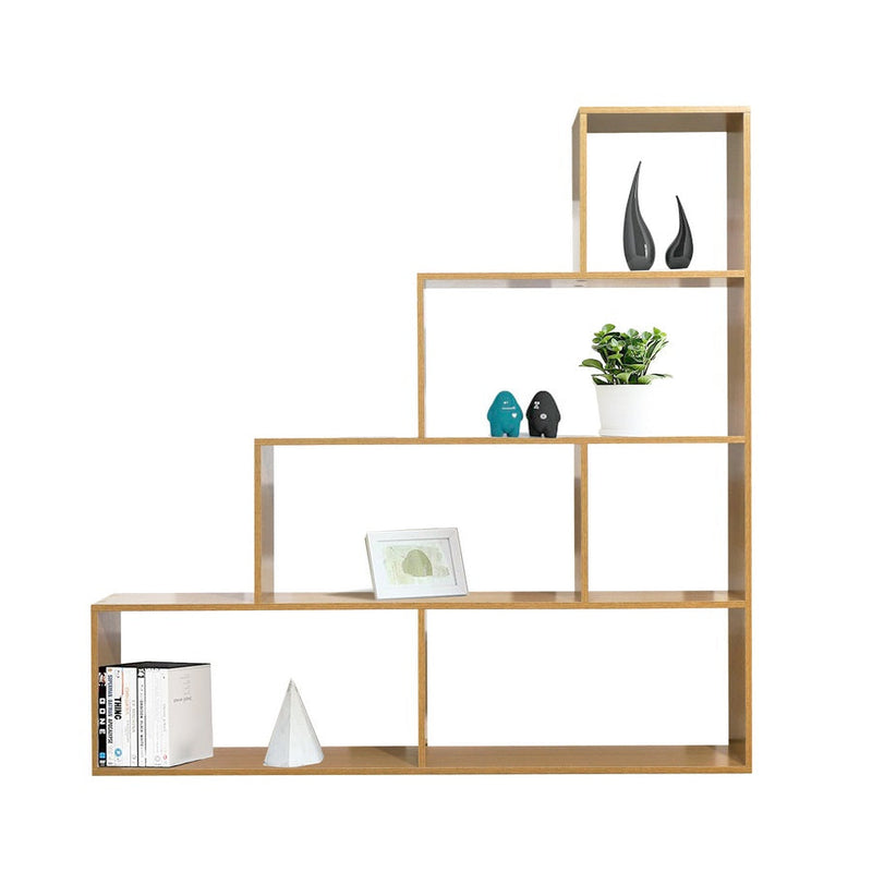 Libreria a scala 145x145x29 cm in rovere naturale