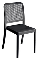 Sedia Impilabile da Giardino 46x53x86 cm in Polipropilene Antracite