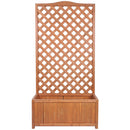 Fioriera da Giardino in Legno 0,9x0,4xH1,8m Rama Excelsior Ciliegio
