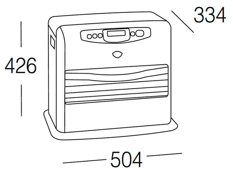 Stufa Elettrica a Combustibile Liquido Portatile 4650W Ventilata Karlsen Inverter 7747 Grigia