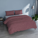 Copripiumino con Sacco e Federe Linea Water Washed Rosso Corallo