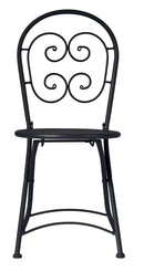 Sedia Pieghevole da Giardino 41x55x91 cm in Ferro Orta Grigio Antracite