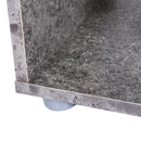 Mobiletto Credenza da Cucina Salvaspazio in Legno Grigio e Bianco 100x39.5x104 cm