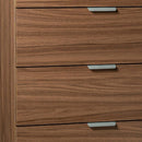 Mobiletto 5 Cassetti Tinta Noce 75x38x103 h cm in Truciolare bilaminato Marrone