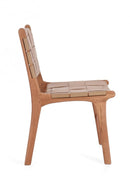 Set 2 Sedie 46x59x85 cm Caroline in Pelle Tortora