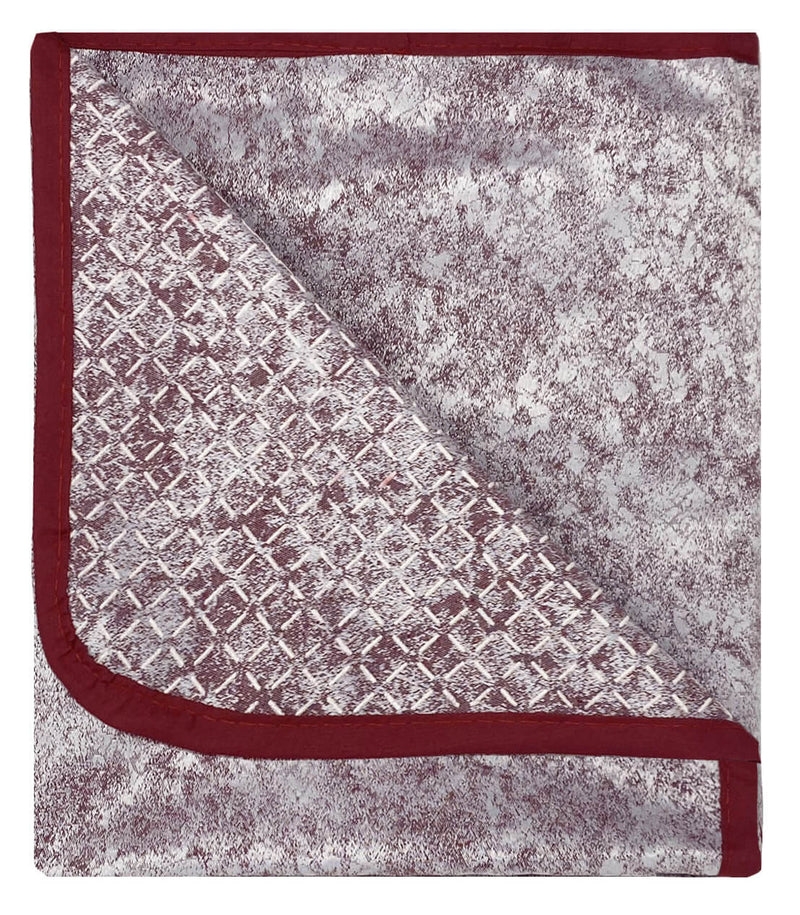 Copridivano con Penisola Sinistra in Poliestere e Cotone Bordeaux Varie Misure