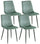 Set mit 4 Stühlen 44 x 50 x 88 cm in Aquamarin-Samt