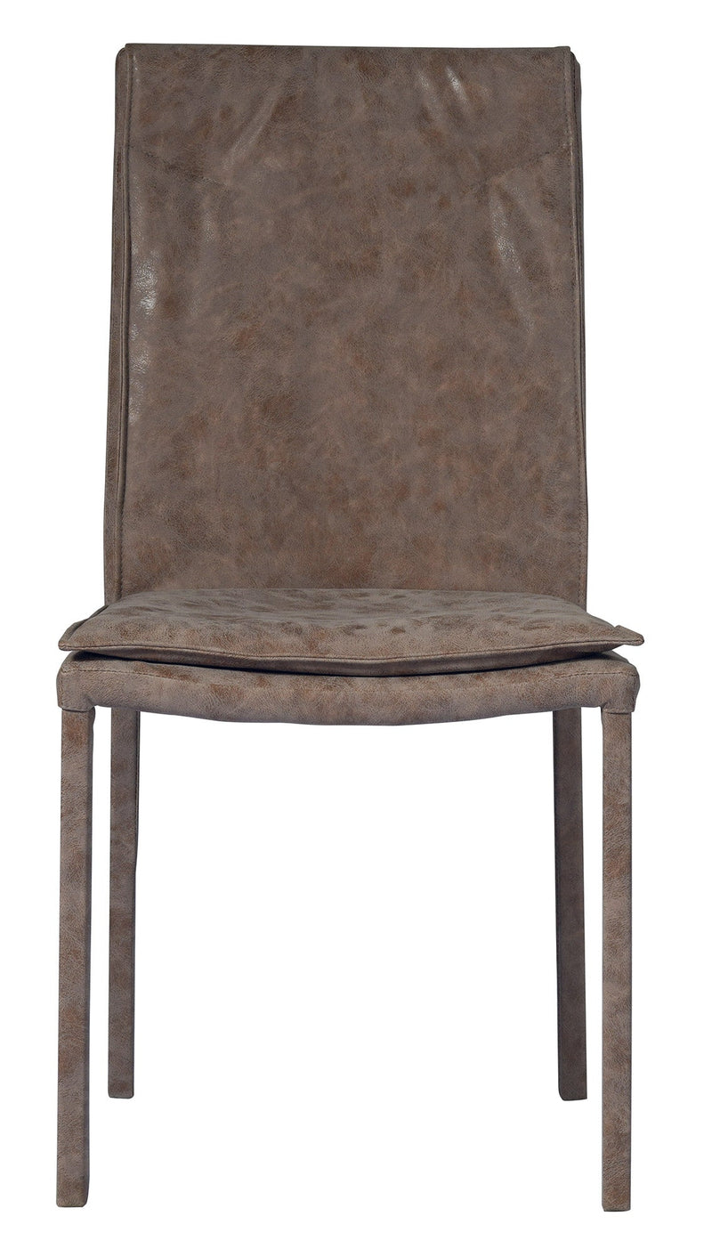 Sedia Imbottite 45x55x92 cm in Ferro e Sky Giada Marrone