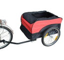 Carrello per Bici Rimorchio per Bicicletta Rosso e Nero 
