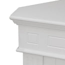Cornice per Camino Angolare 110x63x102 cm Ford Rivestimento in Legno Bianco  