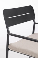 Set 5 Pezzi Salotto da Giardino con Divano 2 Poltrone e 2 Tavolini in Acciaio e Spunpoly Gargano Antracite 