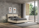 Letto Matrimoniale con Alzata Comoda Imbottito in Similpelle Sleeper Tortora Varie Misure