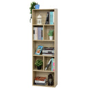 Libreria Scaffale 50x24x150 cm 5 Ripiani in Legno  Rovere