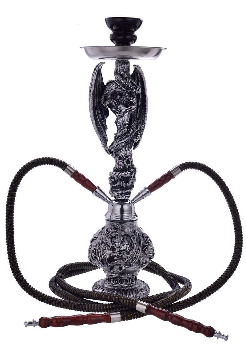 Narghilè 2 Tubi H45 cm con Pinza Carbone