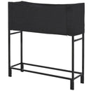 Portalegna per Camino 122x35x123 cm in Acciaio con Copertura  Nero
