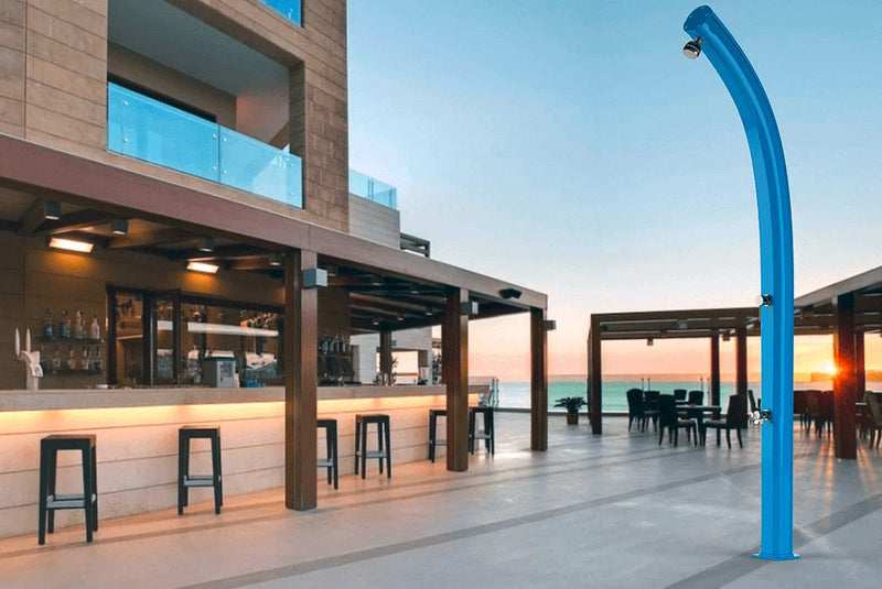 Doccia Solare da Giardino 25L Miscelatore e Lavapiedi Arkema Jolly Fuxia