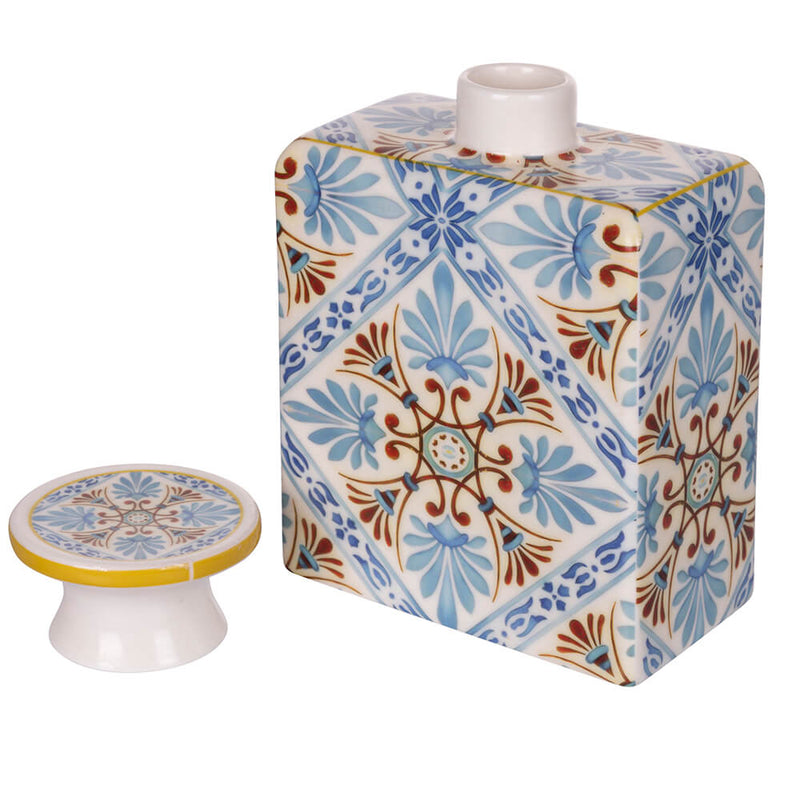 Bottiglia per Profumatore Ambiente 11x6,6x16 cm 600 ml in Ceramica VdE Tivoli 1996 Italian Beauty