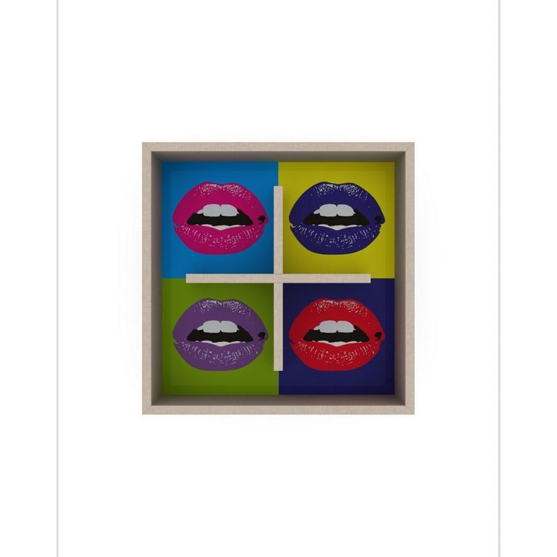 Libreria pensile Kiss 60x60x16 cm