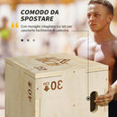Plyo Box 40,5x35,5x30,5 cm a 3 Altezze Jumping Box Pliometrico Capacità 120kg in Legno      