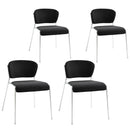 Set 4 Sedie in Metallo e Poliestere  Nere